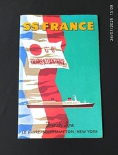 PLAN DE COUPE DU PAQUEBOT "FRANCE" DANS SA PROTECTION CARTONNEE