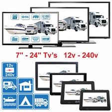 7 " - 24 " Numérique TV 12v 240v pour Camping-Car Caravane Bateau DVB-T2 Tnt Pvr