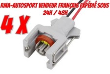 4x connecteurs fiche prise