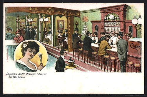Lithographie hanovre buffet - hanovre,,