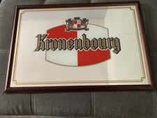 TRES RARE ANCIEN MIROIR DE BAR BIERE KRONENBOURG