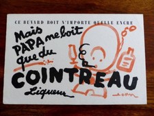 RARE BUVARD COINTREAU LIQUEUR PUBLICITE ALCOOL PAPIER ART DECORATION VINTAGE