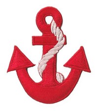 Écusson patche Ancre marine
