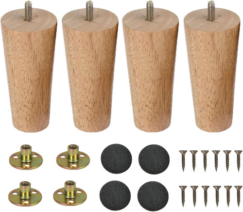 Pieds meubles bois 12cm - meubles,