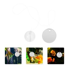  1 Ensemble de miroir de poisson aquarium rond flottant betta miroir miroir