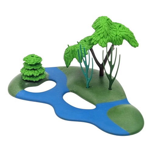 Playmobil sol rivière arbre