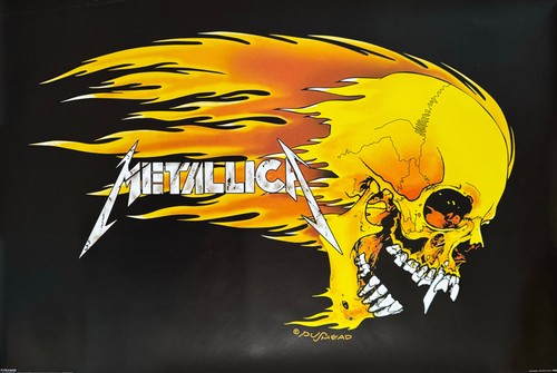 Metallica skull affiche - metallica,