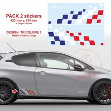 Autocollant pour 106 107 108 206 207 208 308 RCZ 2008 3008 damier tricolore 2125