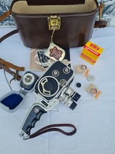 ANCIENNE CAMERA PAILLARD BOLEX B8 FRANCAISE AVEC TROUSSE CUIR ANNEE 50 KODAC
