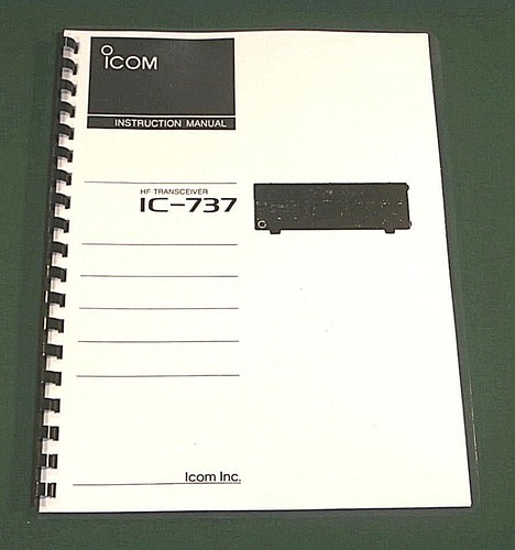 Icom 737 instruction manual - icom,