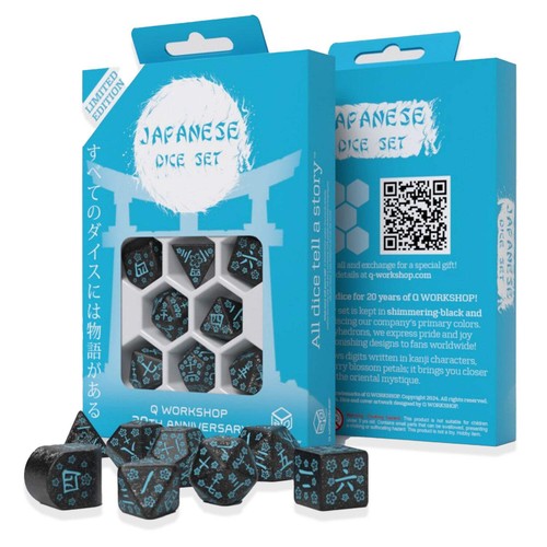 Set dés kanji japonais - 8x,