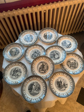 11 anciennes assiettes