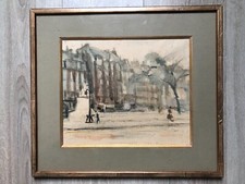 Cadre dessin aquarelle signé