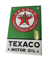 plaque émaillée huile TEXACO