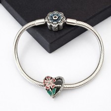 Charms Cœur Fleurs Femme