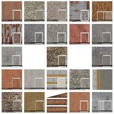 Papier Texture OO/HO - Paquet De 5 Feuilles - Décor De Maquette À Échelle