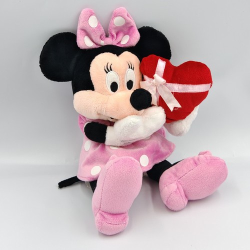 Peluche minnie coeur - peluche, rouge