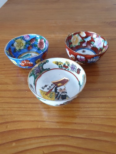 Trois bols saké chinois - bols,