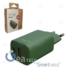 Hune Chargeur Power Delivery Dual Chargeur Type-C Usb-A 20W Vert