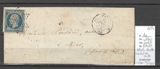 France -  Yvert 10 - Etoile muette + cachet de route pour Mer - Loir et Cher -