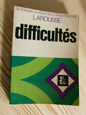 Les difficultés de la langue française, Larousse 1971