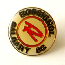 Médaille de Ski Alpin - ROSSIGNOL Calgary 1988 - Résine Diamètre 2 cm