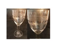 Verre de table ancien ciselé:12.7cm