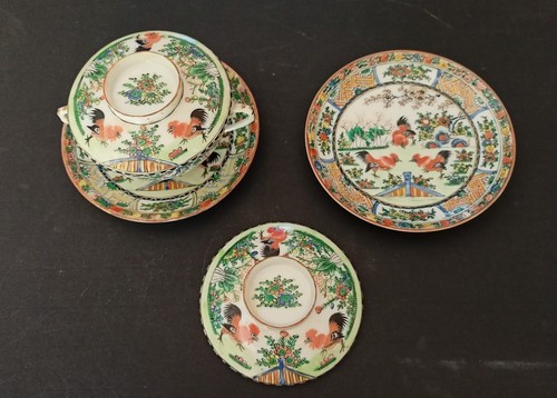 Lot une tasse deux soucoupes - tasse,,
