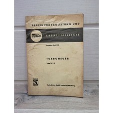 FELLA Turbofaneur TH2D - Manuel Catalogue Pieces detachees ALLEMAND