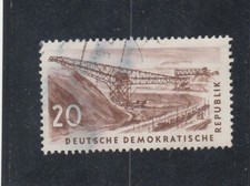 L6997 ALLEMAGNE RDA , timbre N° Y&T 296 de 1957 " Grue Pivotante " Oblitéré