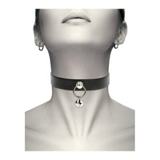 Collier sexy chic bdsm ras de cou Coquette Pendentif Grelot Noir