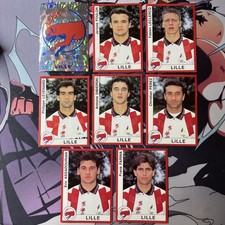 LOT DE 8 STICKERS LILLE PANINI FOOT 95 1995 FRANCE FOOTBALL