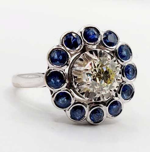 Bague marguerite art deco - , or