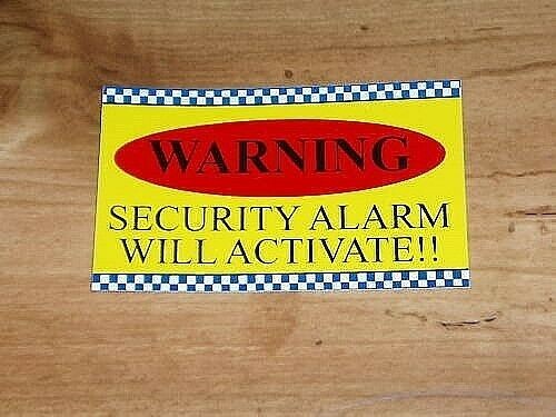 Warning alarm sticker - warning!!,