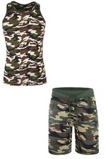 Combinaison complète de sport militaire homme pantalon bermudes combinaison...