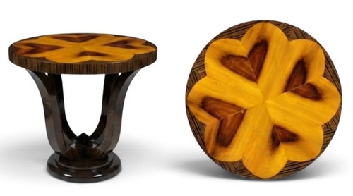 Une table appoint ronde art - une,