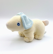 Peluche doudou chien jaune CHICCO grelot oreilles bleues 25 cm ancien ?