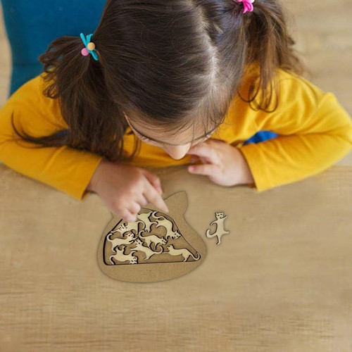 Puzzle bois assorti - puzzle,