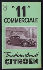 Catalogue 1938 CITROEN 11 Commerciale Traction avant automobile catalog