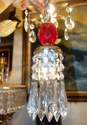 Vintage ruby lucite - vintage, hanging