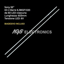 KIT 2 BARRES STRIP 60 TV LED SONY 56.38027.020 KD55X8500D V550QWME01