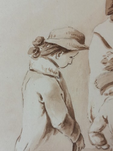 Dessin etude homme - homme, assis