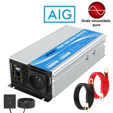 GIANDEL Convertisseur 12V 220V 230V Pur Sinus 1000W Onduleur à Onde Sinusoïdale