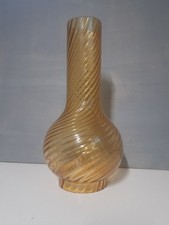 Verre pour Lampe a Petrole - Couleur Jaune Transparent - Vintage Art Deco Ancien