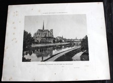 Ancienne gravure vue pont - gravure, du