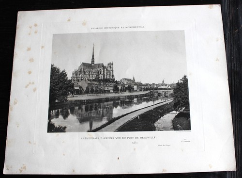 Ancienne gravure vue - gravure, pont