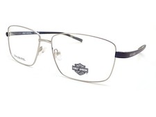 Harley Davidson Monture Argent avec Bleu Bras 61mm Lunettes HD00016 011