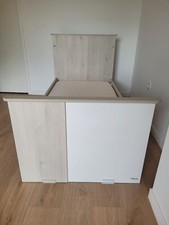 Lit évolutif berceau/lit enfant marque Galipette. Gris/blanc