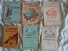 Lot de 6 livres scolaires anciens 1948 à 1954 – Bon état