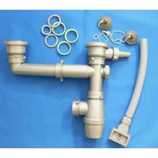 FRANKE -kit complet d'évacuation évier 2 cuves 50mm